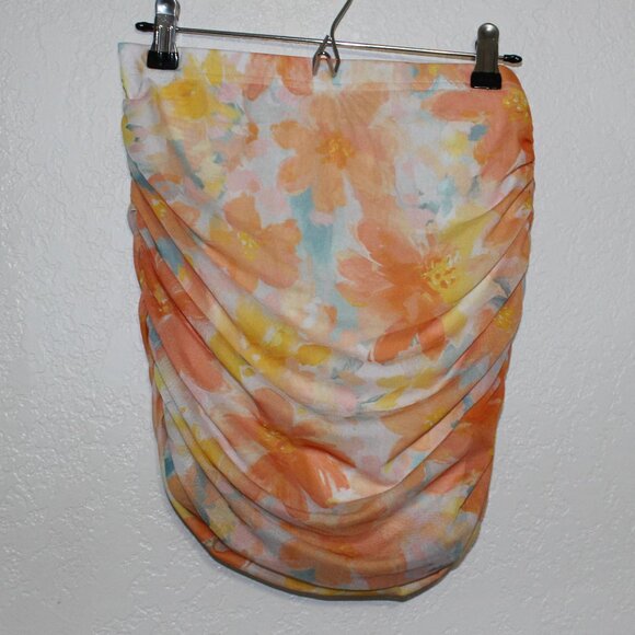 2 for $10 Multi-Colored Ruched Bodycon Mini Skirt X Small - Picture 4 of 7
